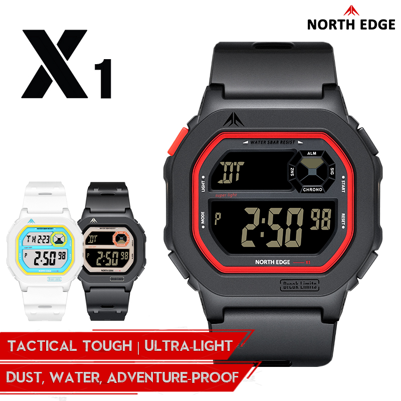 Altimeter Compass Watch - NORTH EDGE X1 Square Screen Digital