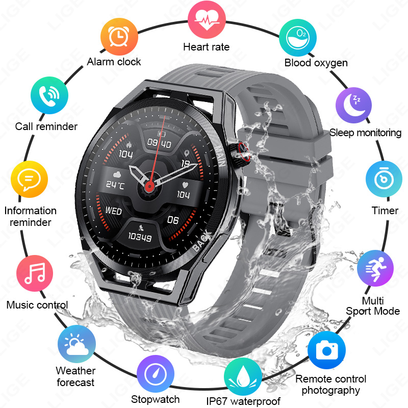 Smartwatch Watches For Sale - FOXBOX Men's Smart Watch Heart Rate
