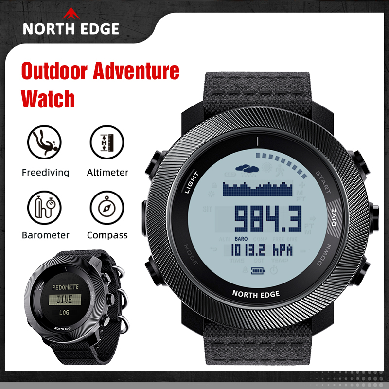Altimeter Compass Watch - NORTH EDGE APACHE-D Men Free Dive