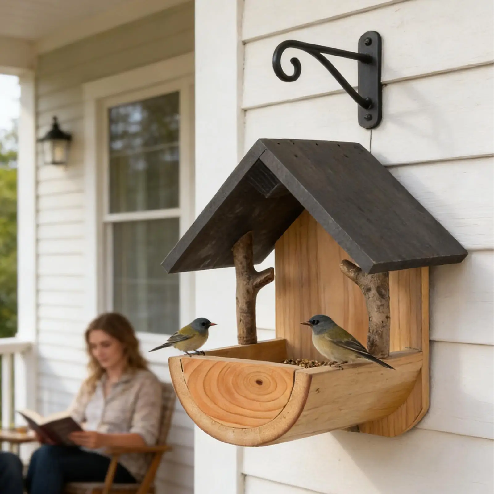 Wall Mount Wooden bird feeder  - Watches Original 评论和价格