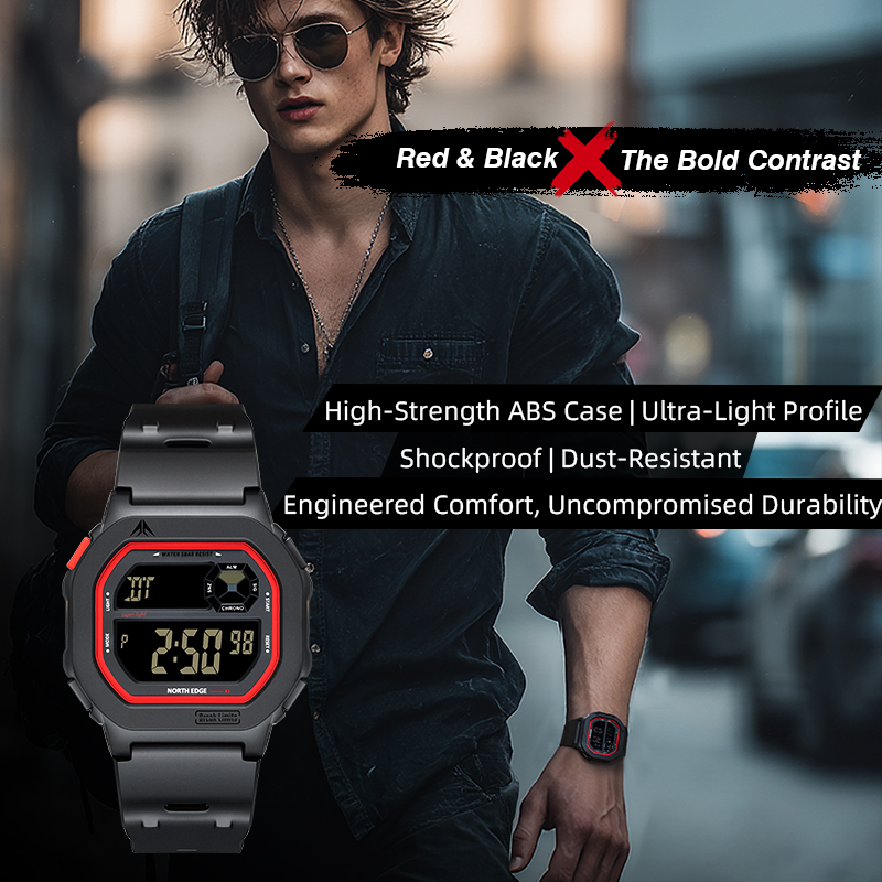 NORTH EDGE X1 Square Screen Di - Altimeter Compass Watch 评论和价格