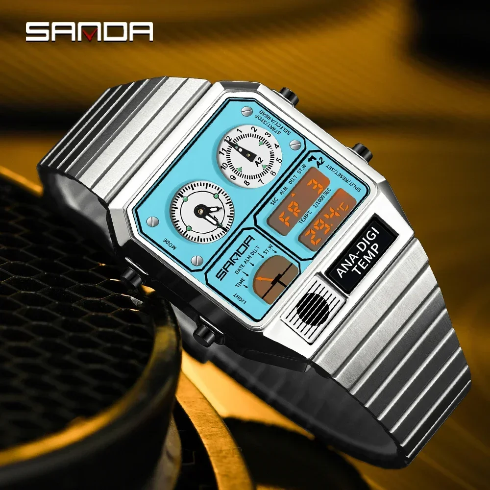 SANDA 3192 Fashion Unisex Watc - Vintage Digital Watch 评论和价格