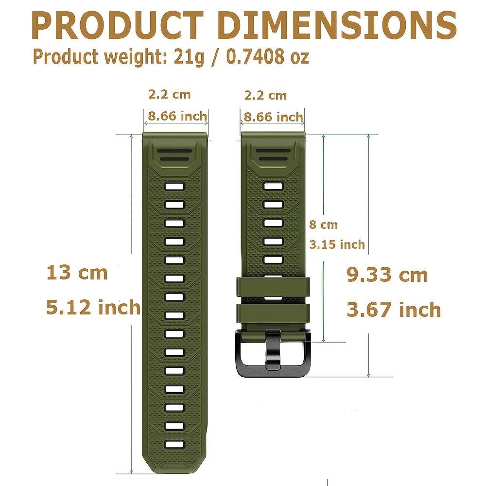 22mm Soft Silicone Watch Strap - Smartwatch Stylish Watches For Women 评论和价格