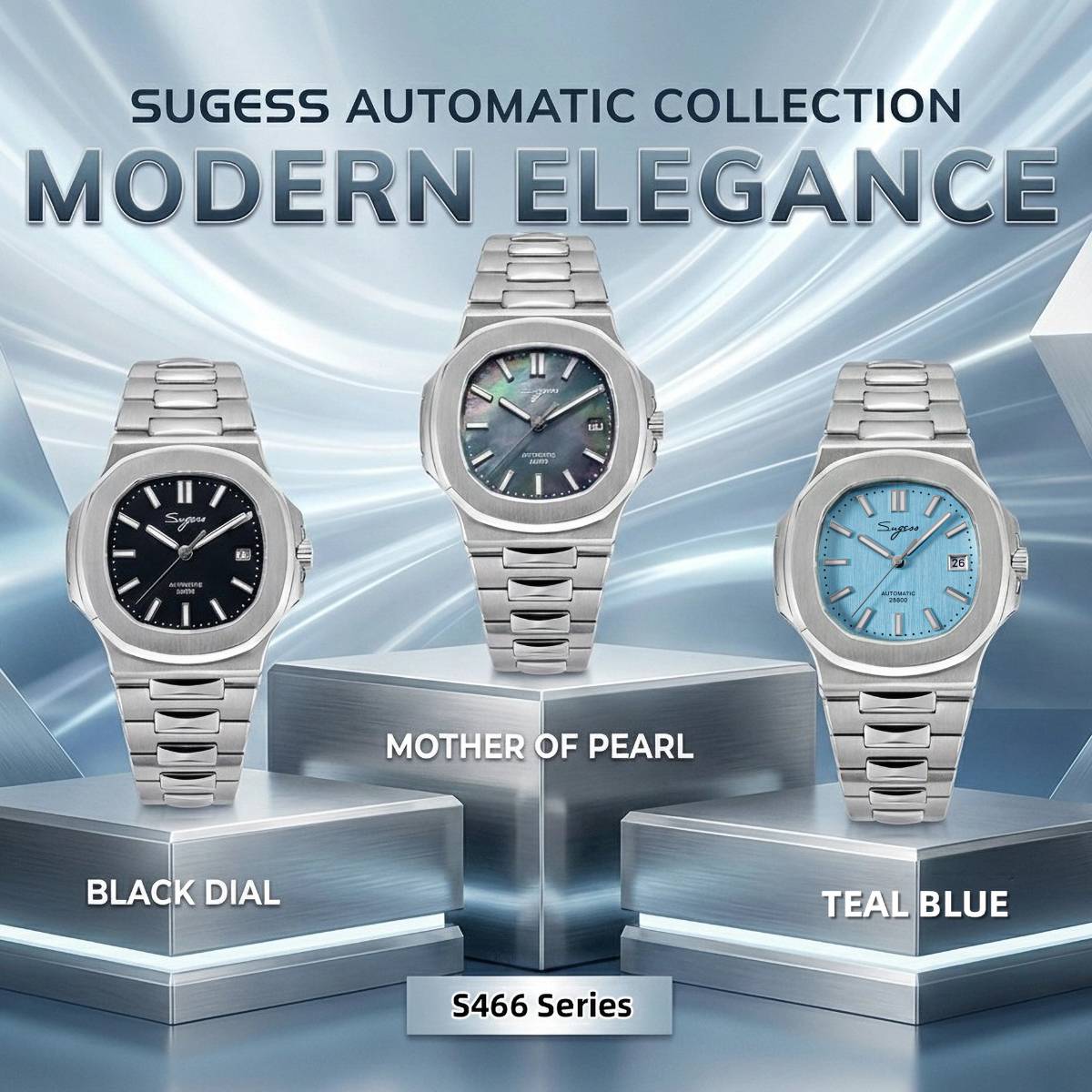 Sugess Man Watch Automatic Mec - Patek Philippe Watch Nautilus 评论和价格