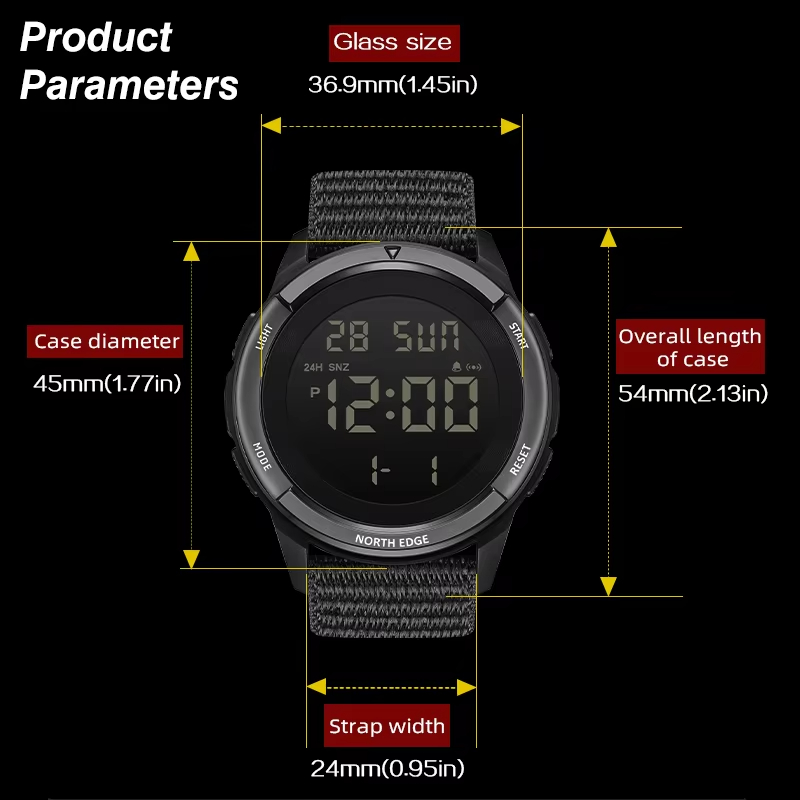 NORTH EDGE 2025 TERRAX Men's D - Altimeter Compass Watch 评论和价格