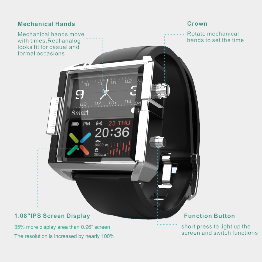 T9 Hybrid Smartwatch Heart Rat - Hybrid Smartwatch 评论和价格