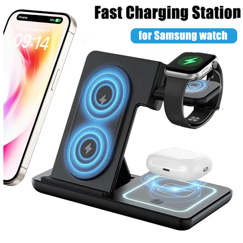 3 in 1 Foldable Wireless Charg - Smartwatch Watches Compatible With Iphone 评论和价格