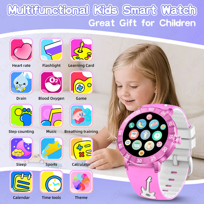 LIGE Girls Smart Watch SOS Chi - Smartwatch Watches Useful Gift For Boys 评论和价格