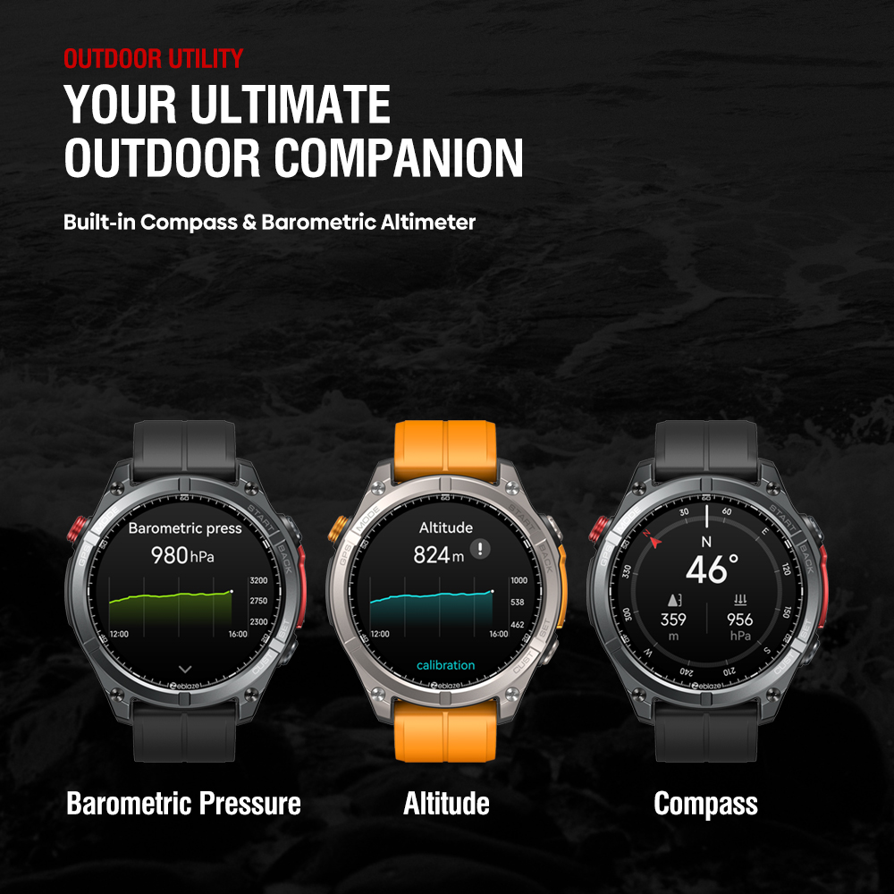 NEW Zeblaze Stratos 4 GPS Smar - Altimeter Compass Watch 评论和价格