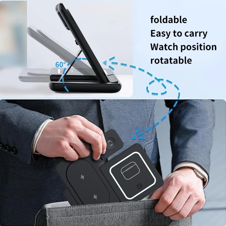 3 in 1 Foldable Night LED Ligh - Smartwatch Watches Compatible With Iphone 评论和价格