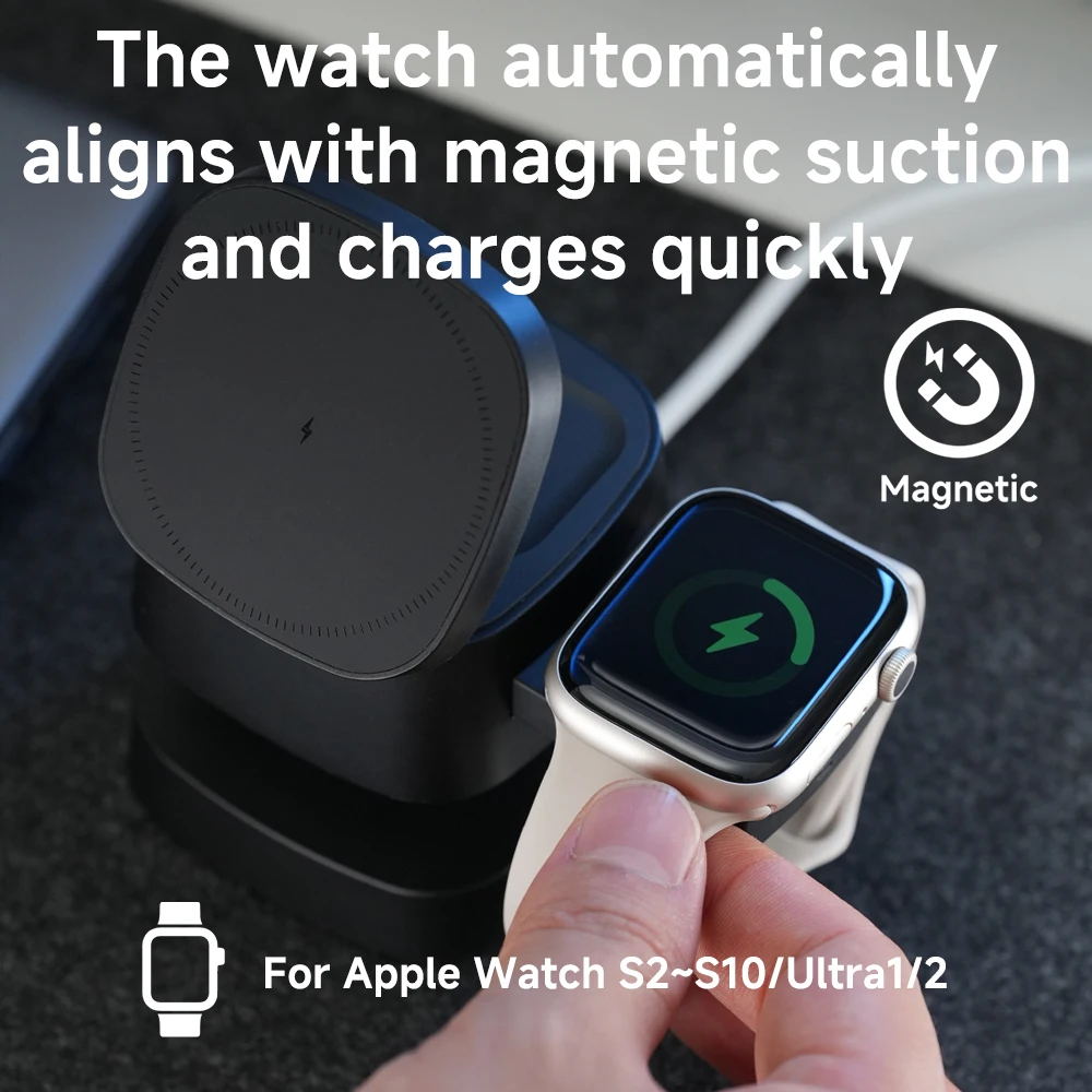 Magnetic 3 in 1 Wireless Charg - Smartwatch Watches Compatible With Iphone 评论和价格
