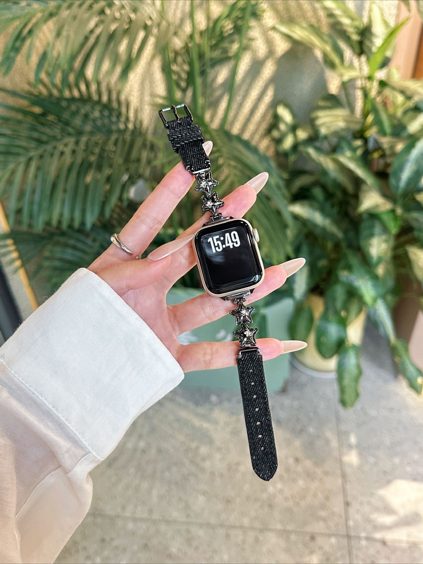 Bling Star Crystal Denim Brace - Smartwatch Stylish Watches For Women 评论和价格