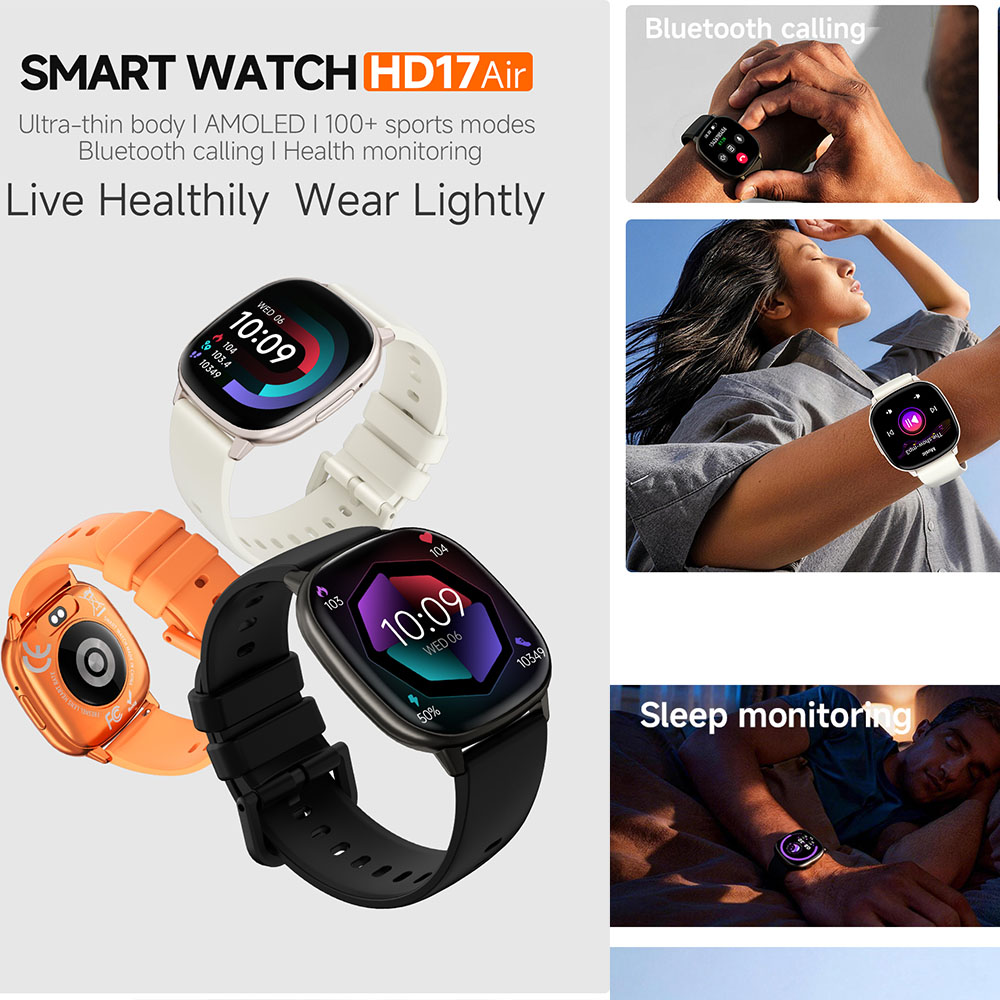 HD17 AIR AMOLED Fashion Smartw - Smartwatch Stylish Watches For Women 评论和价格