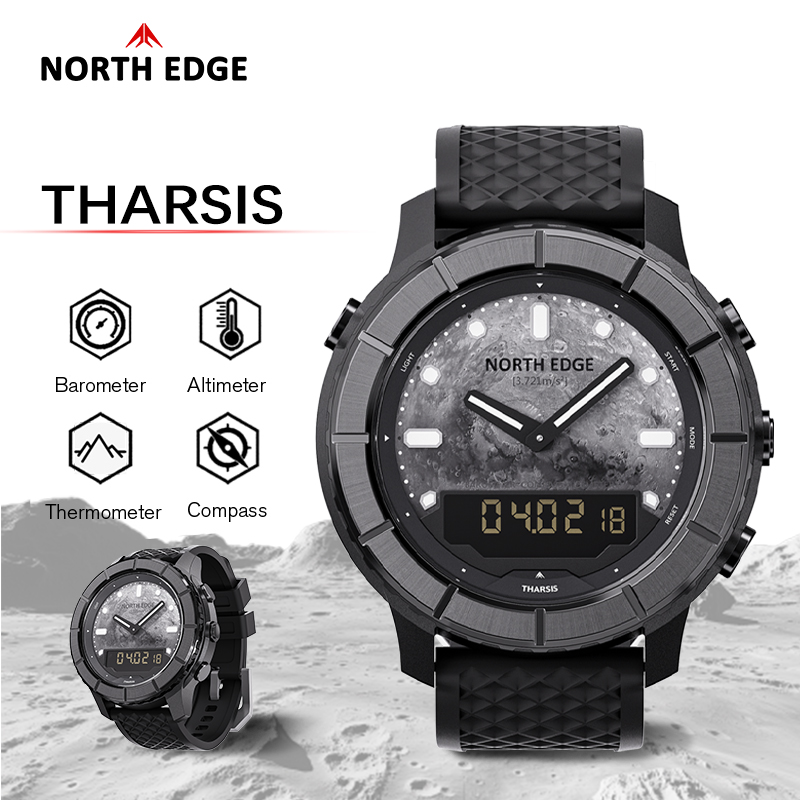 NORTH EDGE THARSIS Men Carbon  - Altimeter Compass Watch 评论和价格