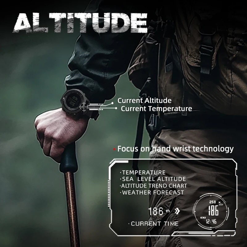 NORTH EDGE APACHE-46 Men Digit - Altimeter Compass Watch 评论和价格