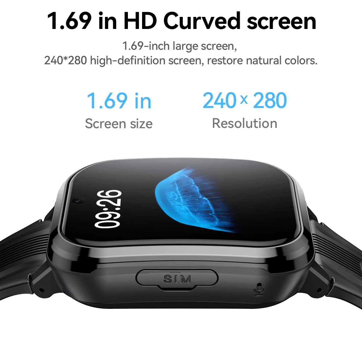 HOCO Y108 1.69inch HD LCD Curv - Smartwatch Watches Kids 评论和价格