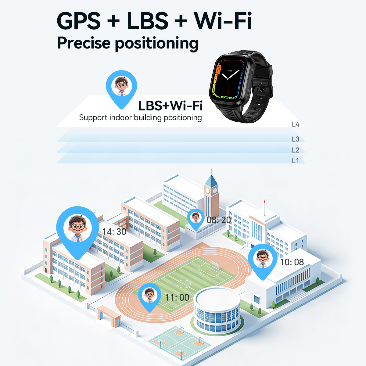 HOCO Y108 1.69inch HD LCD Curv - Smartwatch Watches Kids 评论和价格