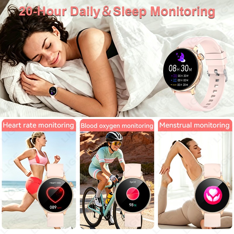 LIGE Stylish Round Women Smart - Smartwatch Stylish Watches For Women 评论和价格