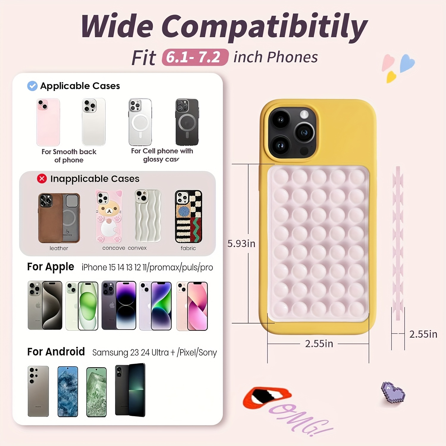 2pcs Double-Sided Silicone Suc - Watches Original 评论和价格