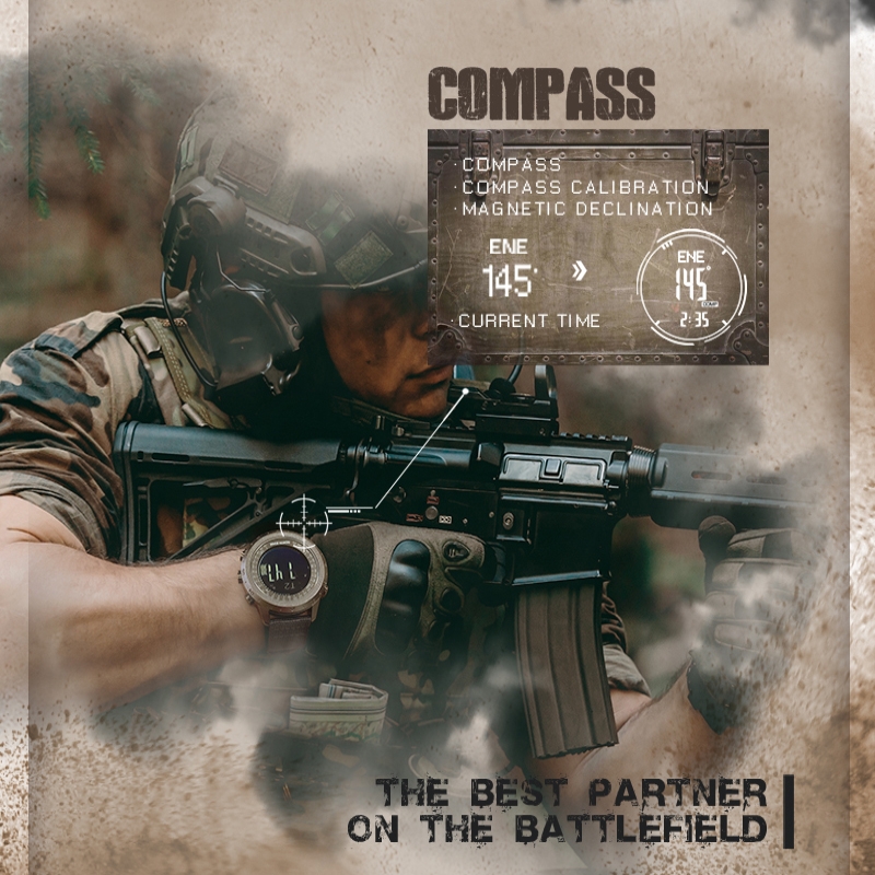 NORTH EDGE DESERT Men Digital  - Altimeter Compass Watch 评论和价格